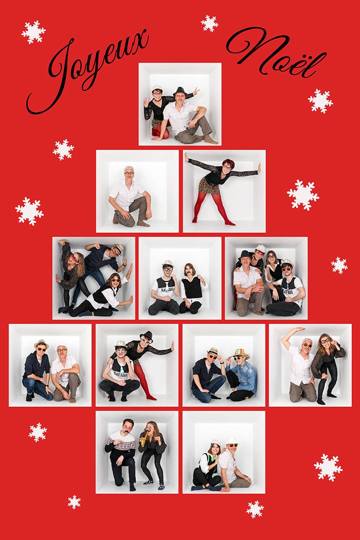 Montage 12 photos Sapin 40x60